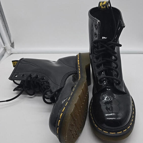 Dr. Martens Women's‎ Boot, Size 7 - Black Patent - Picture 12 of 14